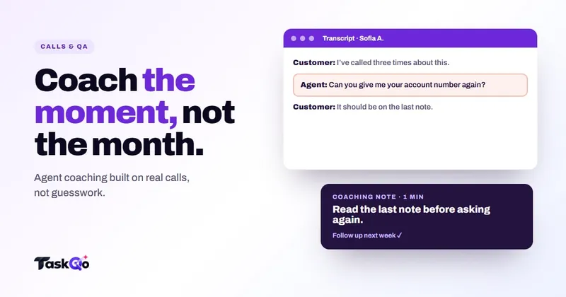 Call center agent coaching that uses real calls, not guesswork