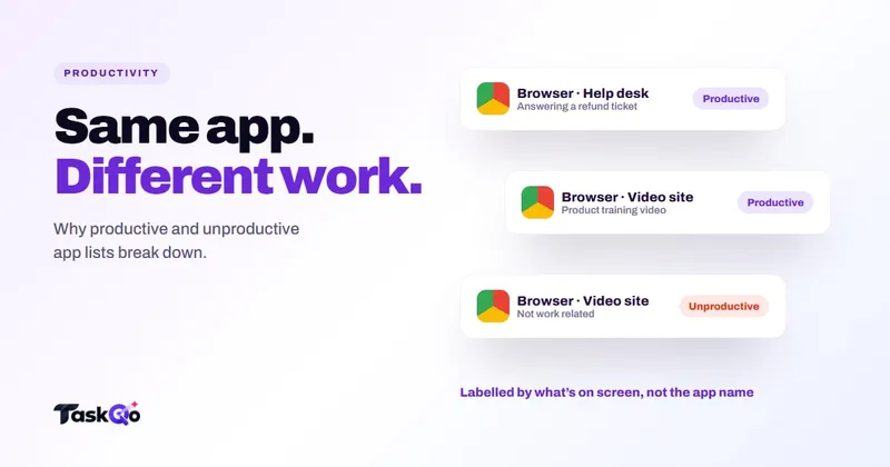Productive vs unproductive apps: why fixed app lists break